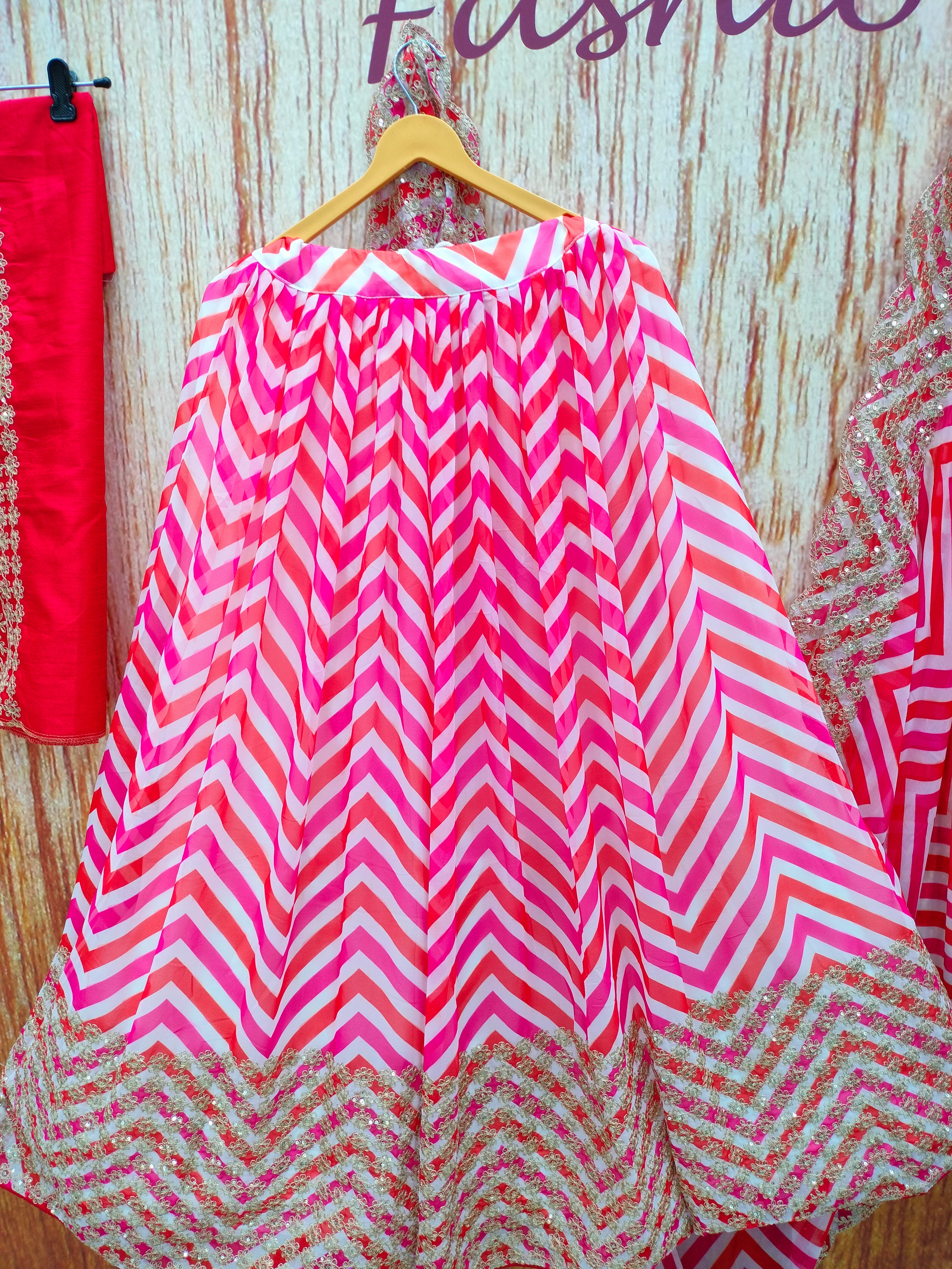 Trendy Designer Georgette Wedding Wear Sequins Lehenga Choli