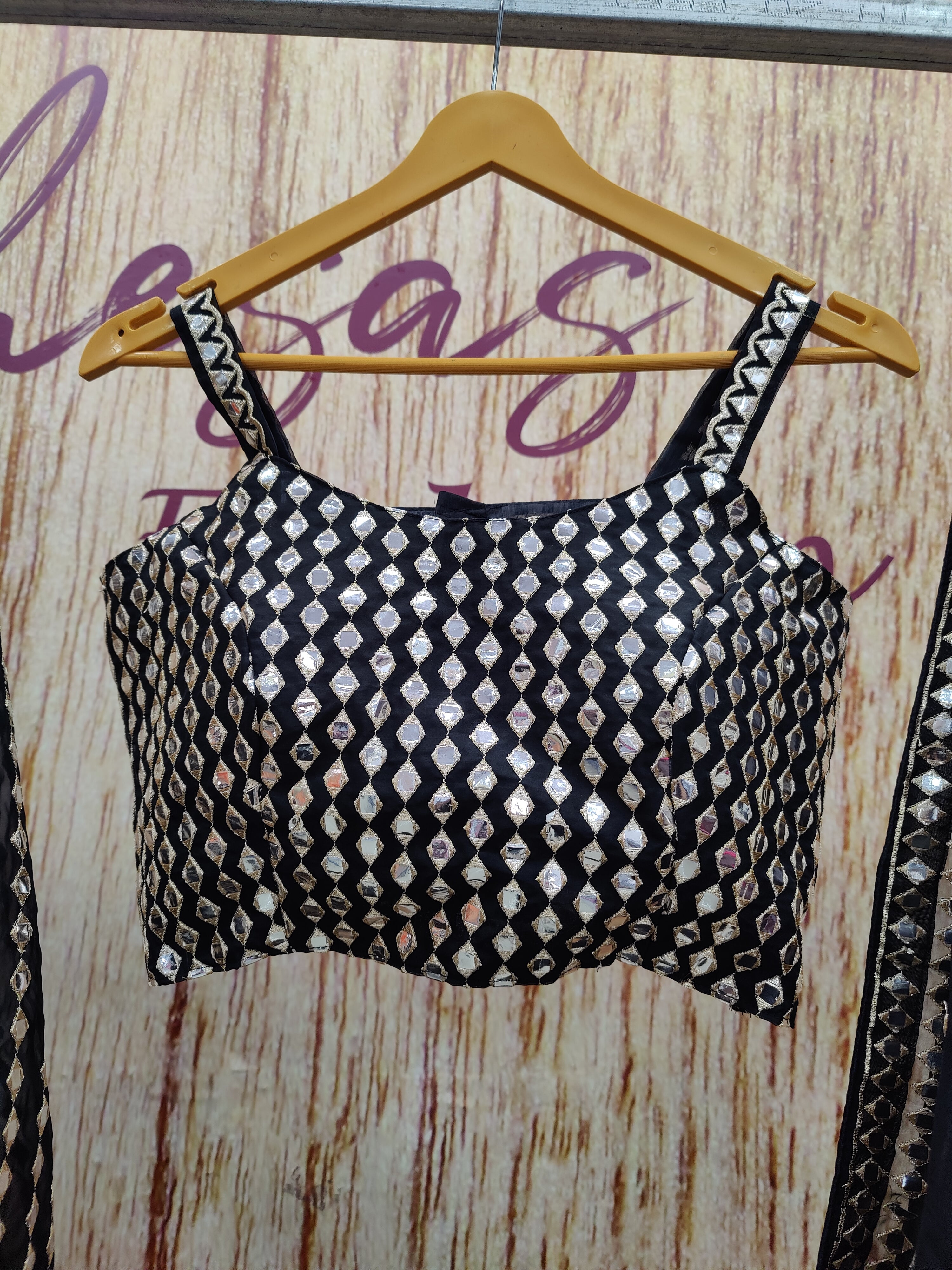 Black Wedding Wear Embroidered Designer Party Wear Organza Silk Lehenga Choli