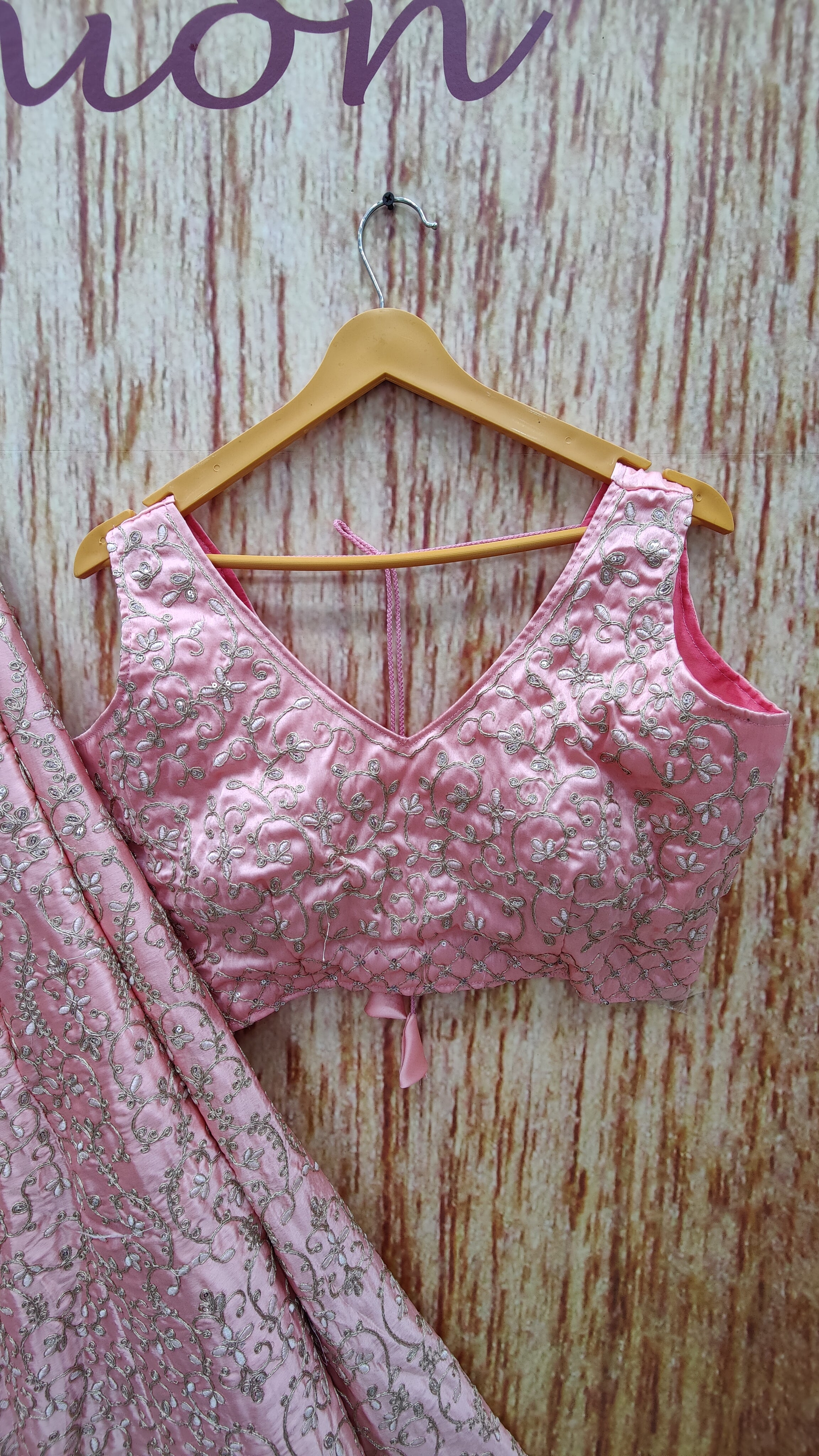 Pink Color Sequins Embroidery Work Designer Wedding Wear Lehenga Choli