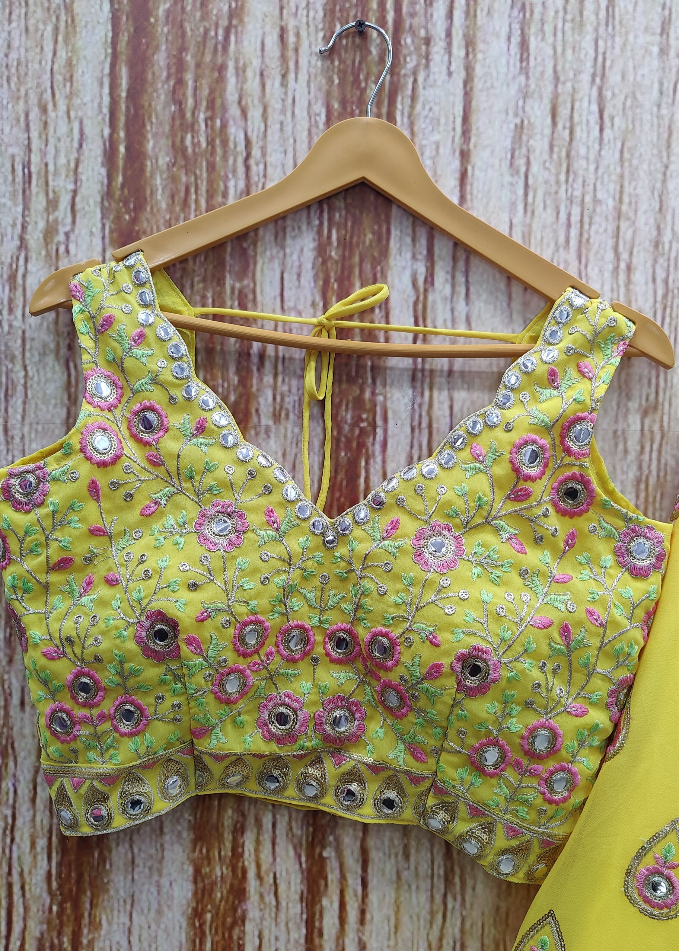 Yellow Color Designer Embroidery Sequins Work Trendy Lehenga Choli