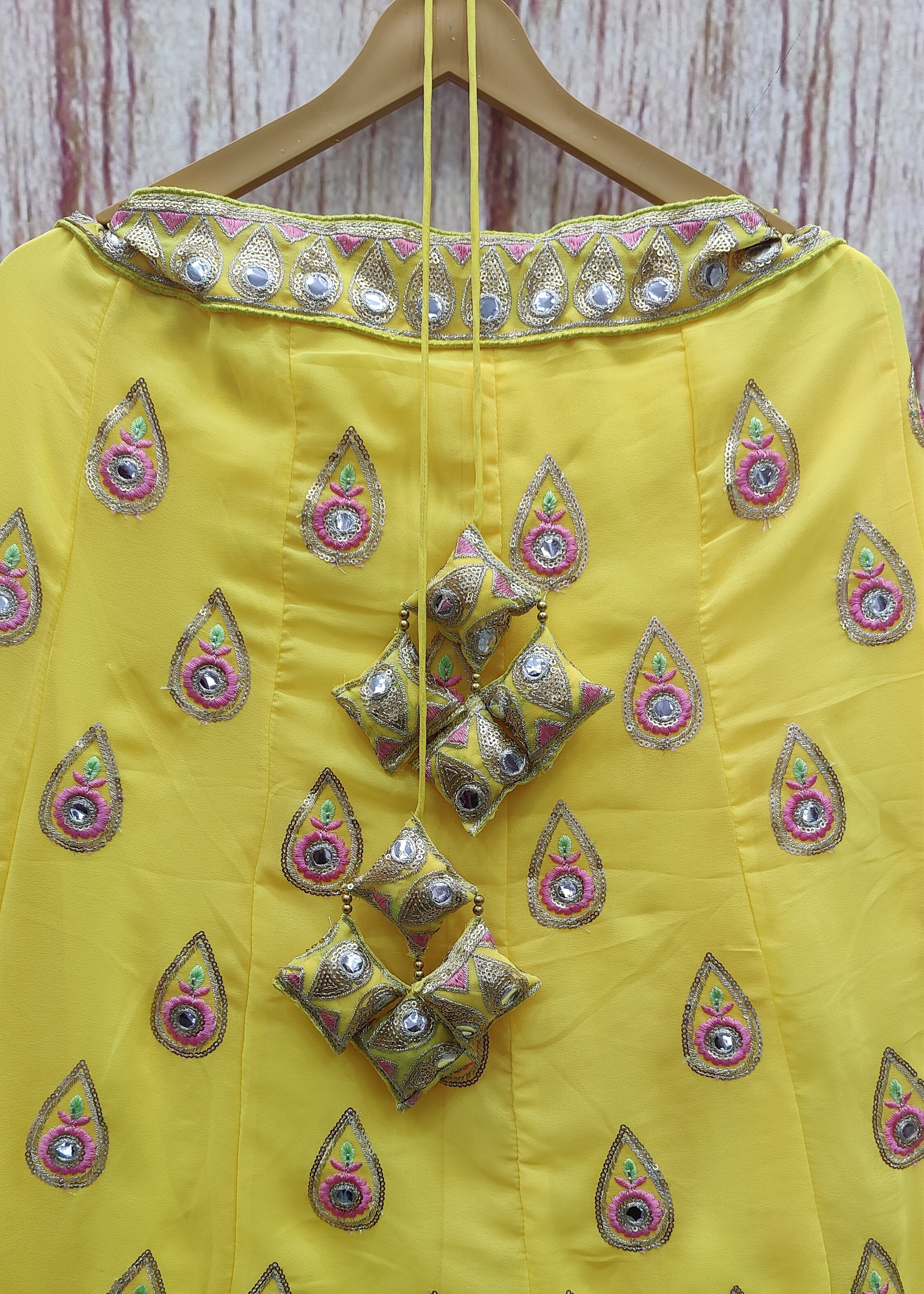 Yellow Color Designer Embroidery Sequins Work Trendy Lehenga Choli