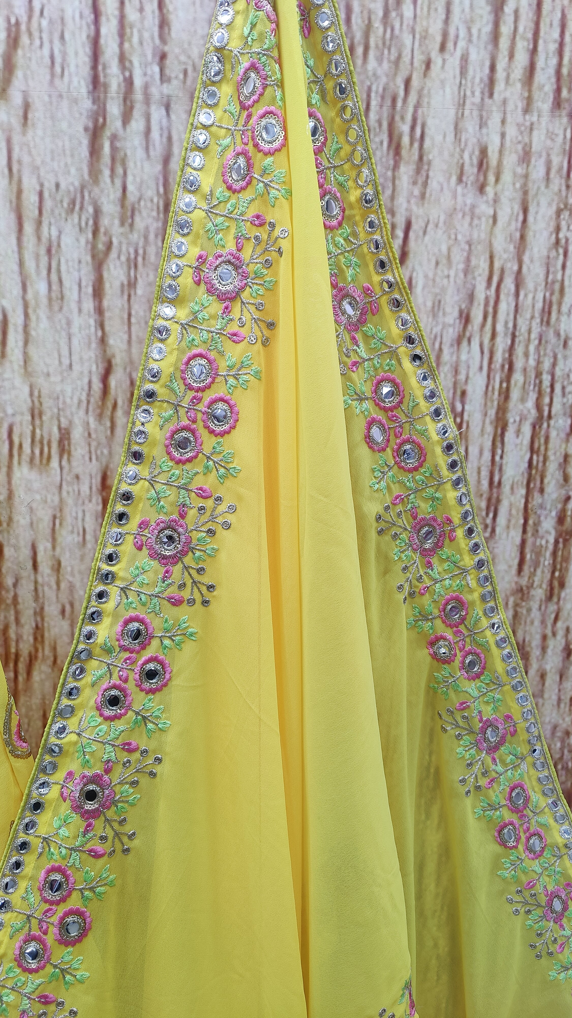 Yellow Color Designer Embroidery Sequins Work Trendy Lehenga Choli