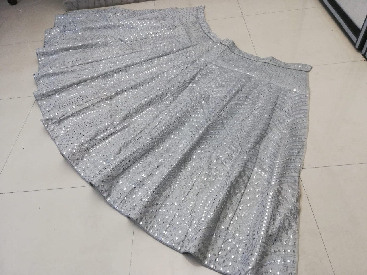 Gray Color Trendy Sequins Work Designer Party Wear Lehenga Choli