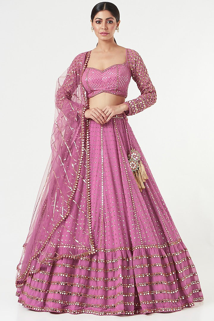 Pink Color Designer Trendy sequins Embroidery Work Lehenga Choli