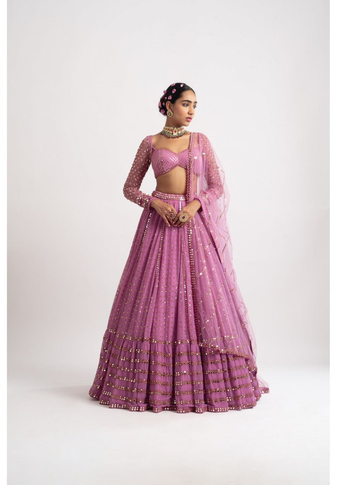 Pink Color Designer Trendy sequins Embroidery Work Lehenga Choli