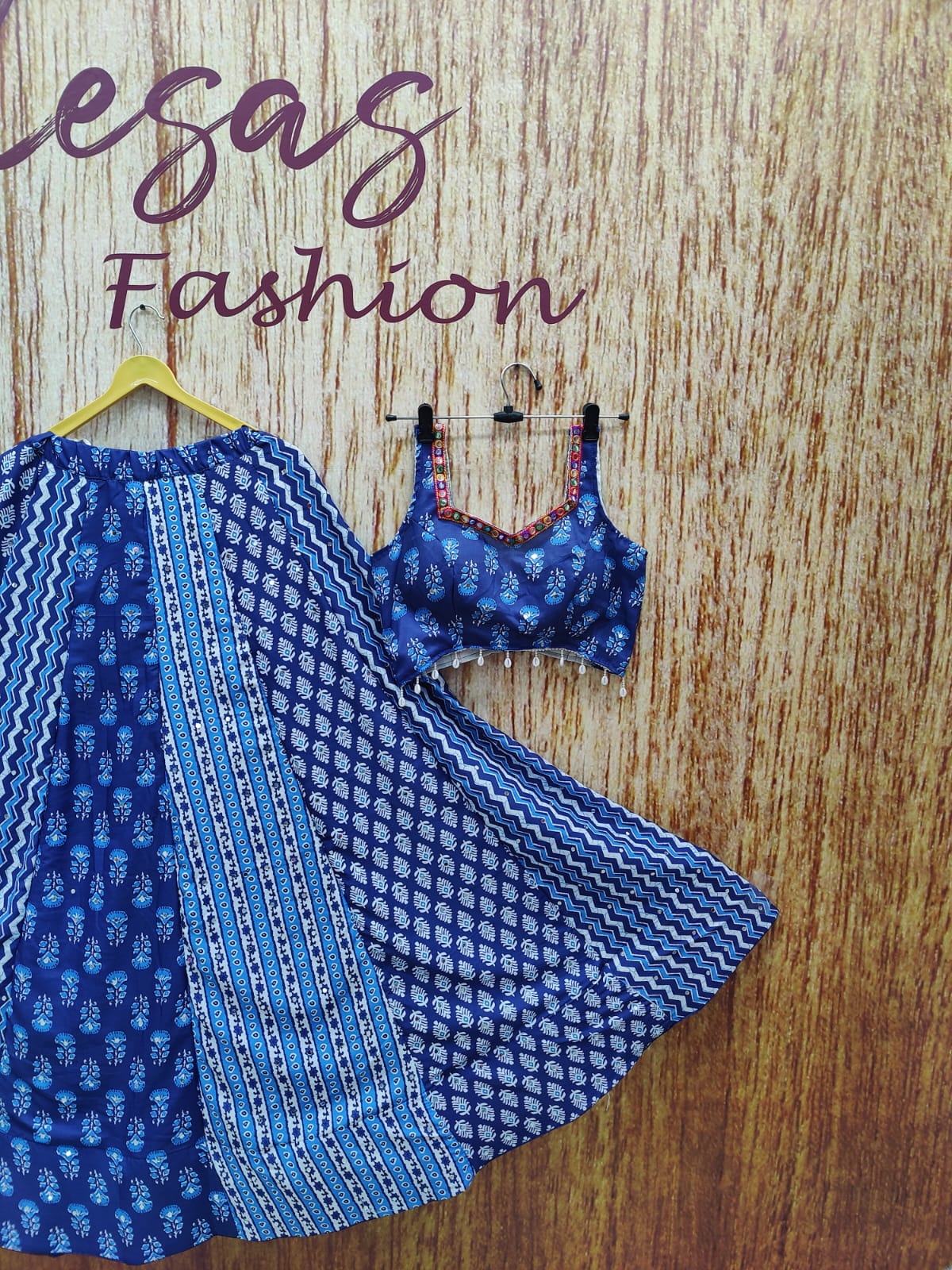 Navy Blue Color Maslin With Printed Designer Lehenga Choli