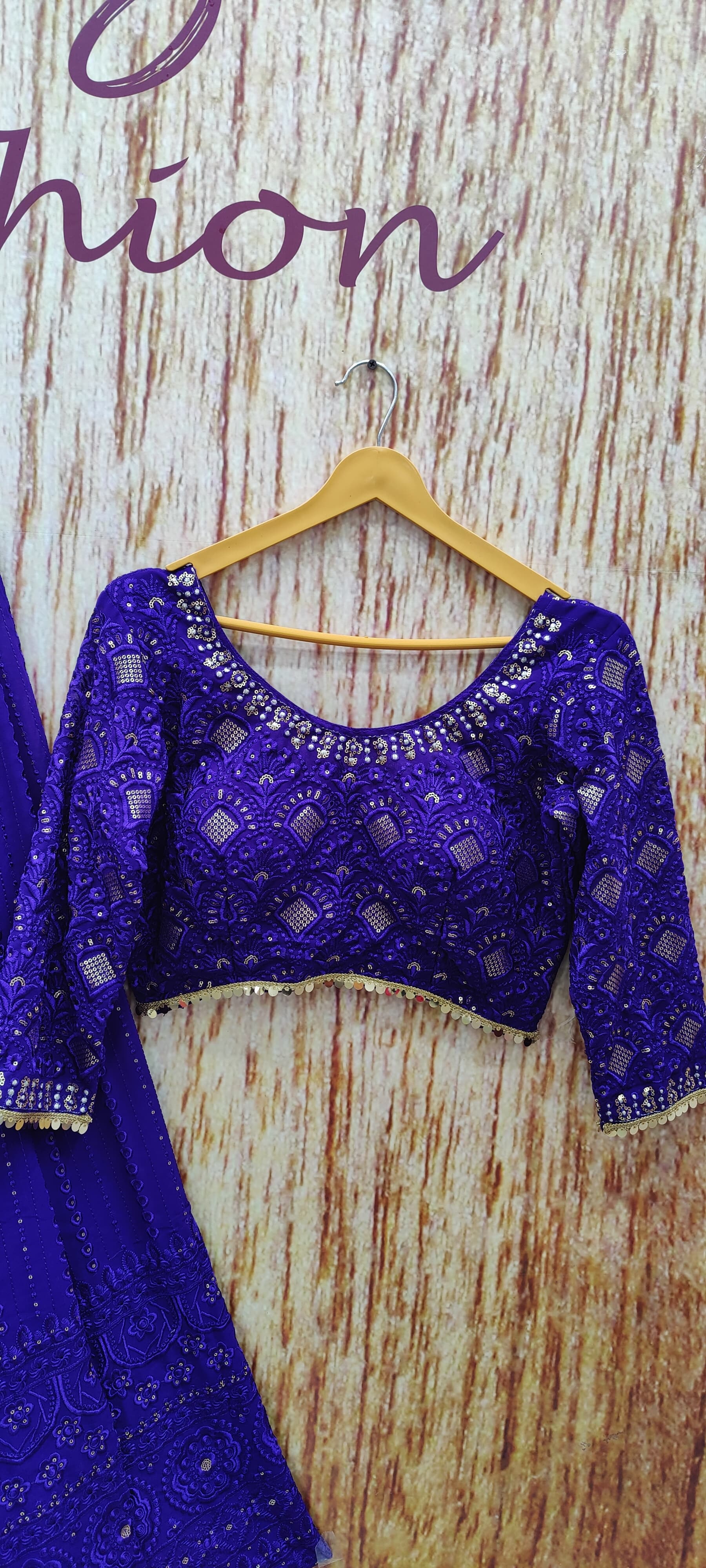 Purple Color Embroidery Sequins Work Designer Lehenga Choli