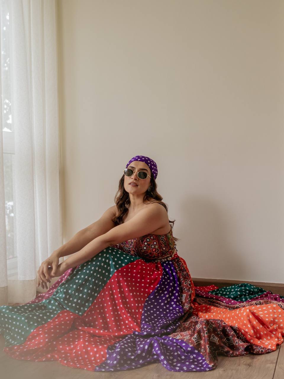 Bandhani Printed Multi Color Navratri Ready to Wear Lehenga Choli