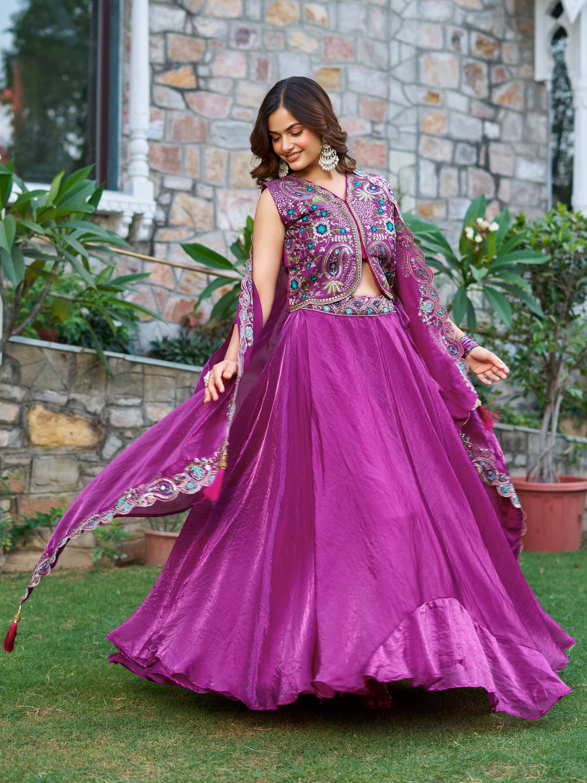 Pink Color Party Wear Sequence Embroidery Work Lehenga Choli