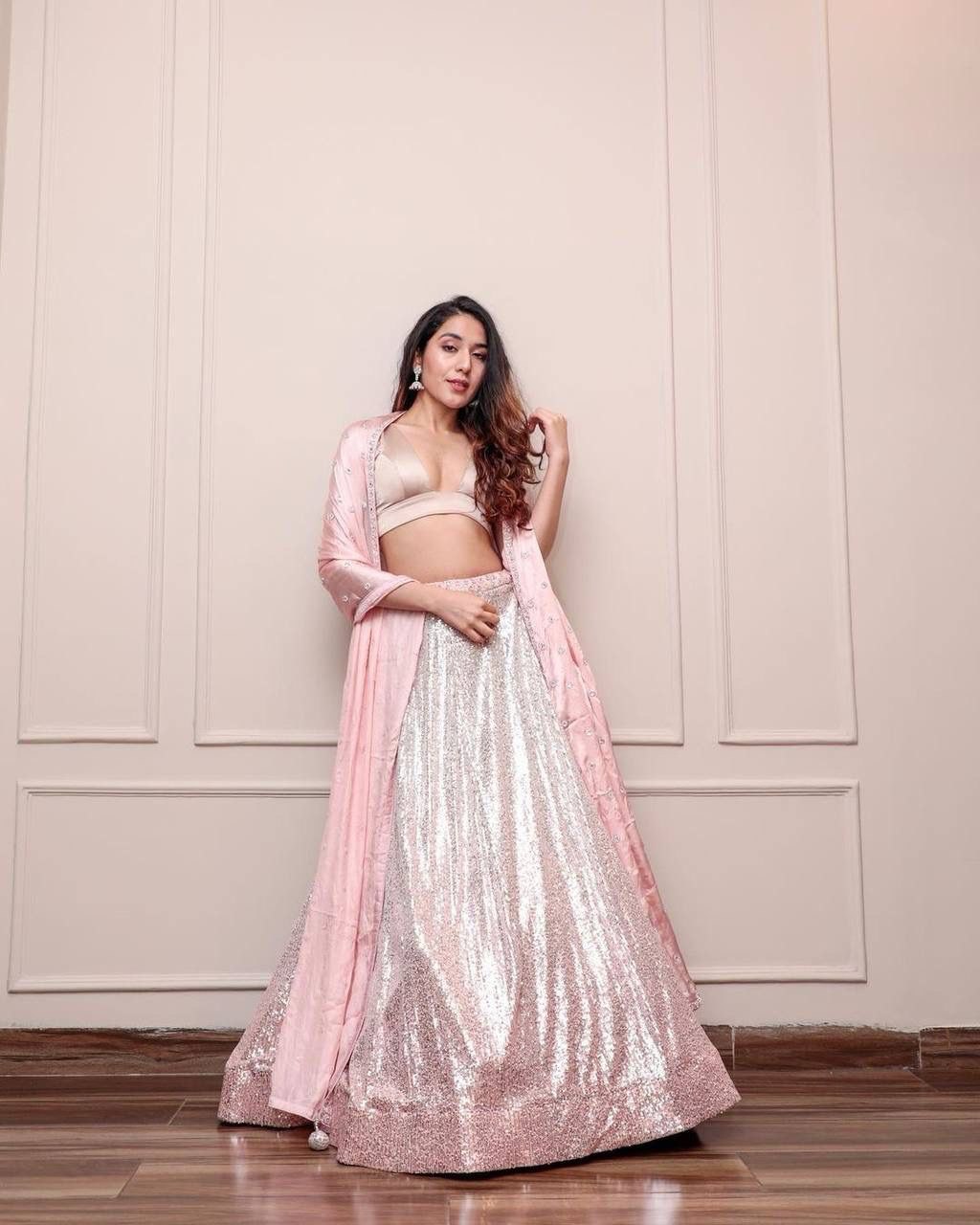 Pink Color Heavy Sequence Work Designer Lehenga Choli