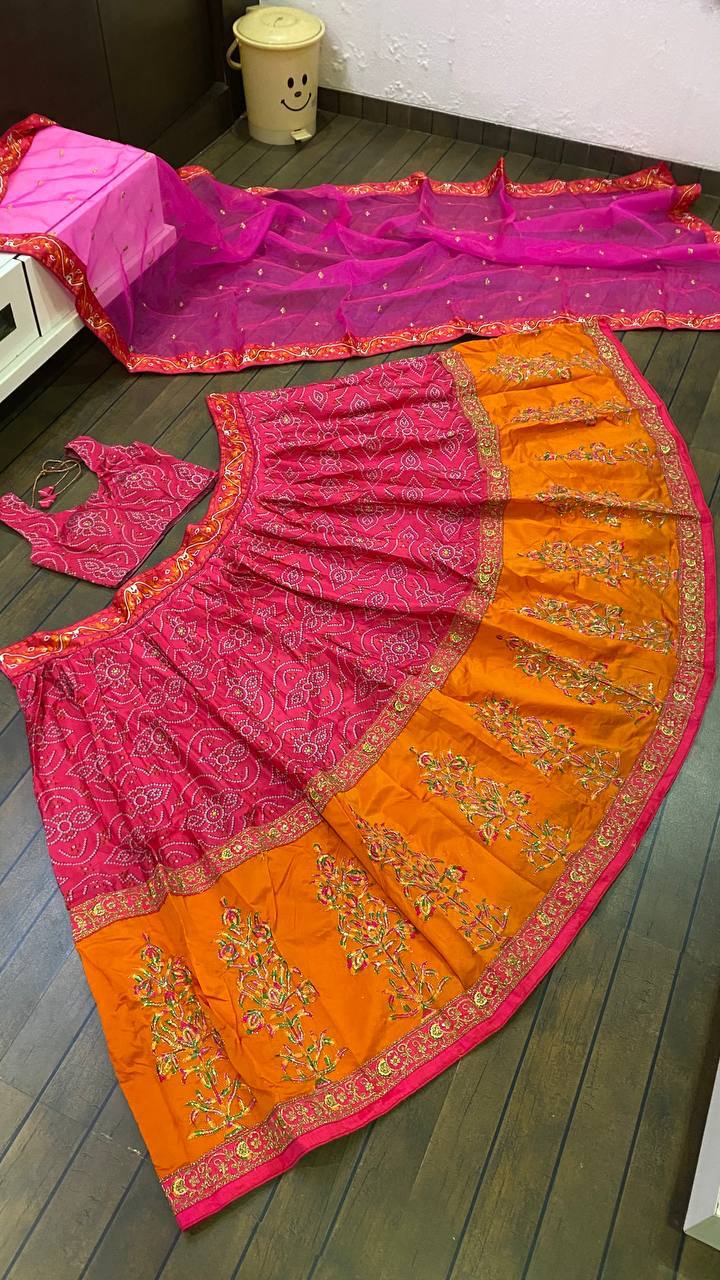 Pink Color Sequence Work Designer Wedding Wear Lehenga Choli