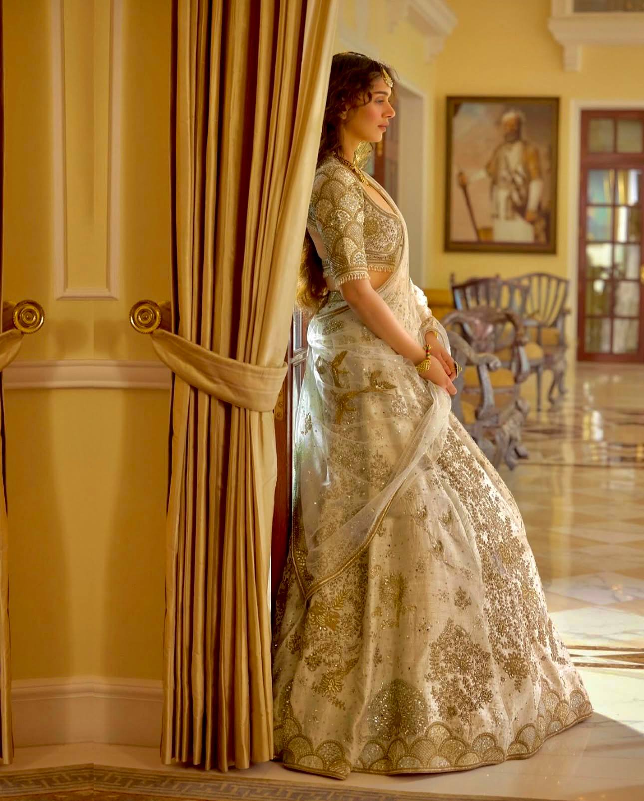 Cream Color Heavy Zari With Sequence Work Designer Lehenga Choli