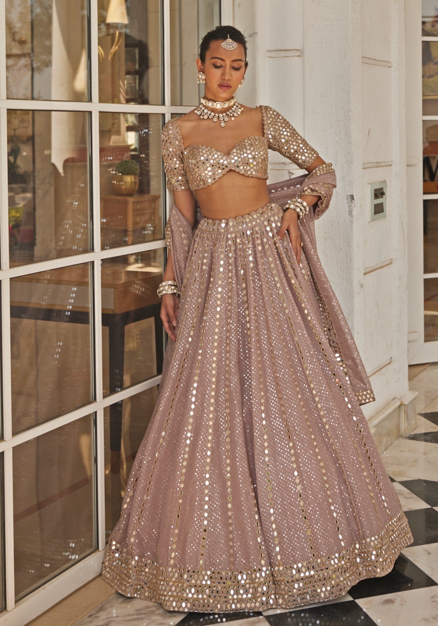 Pink Embroidery Work Wedding Wear Lehenga Choli – Designer Organza Party Wear Lehenga