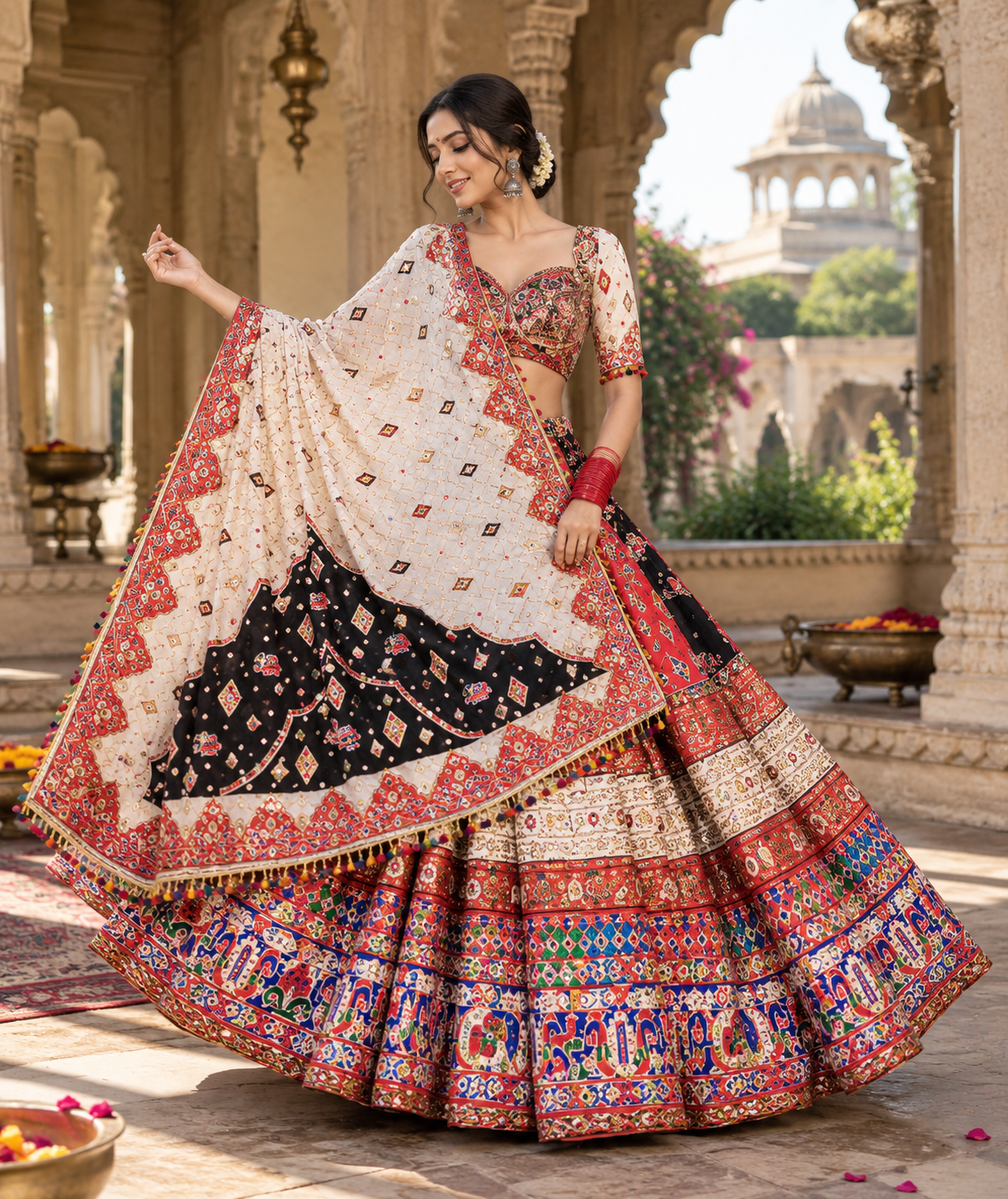 Multi Color Magic With Digital Print Lehenga Choli