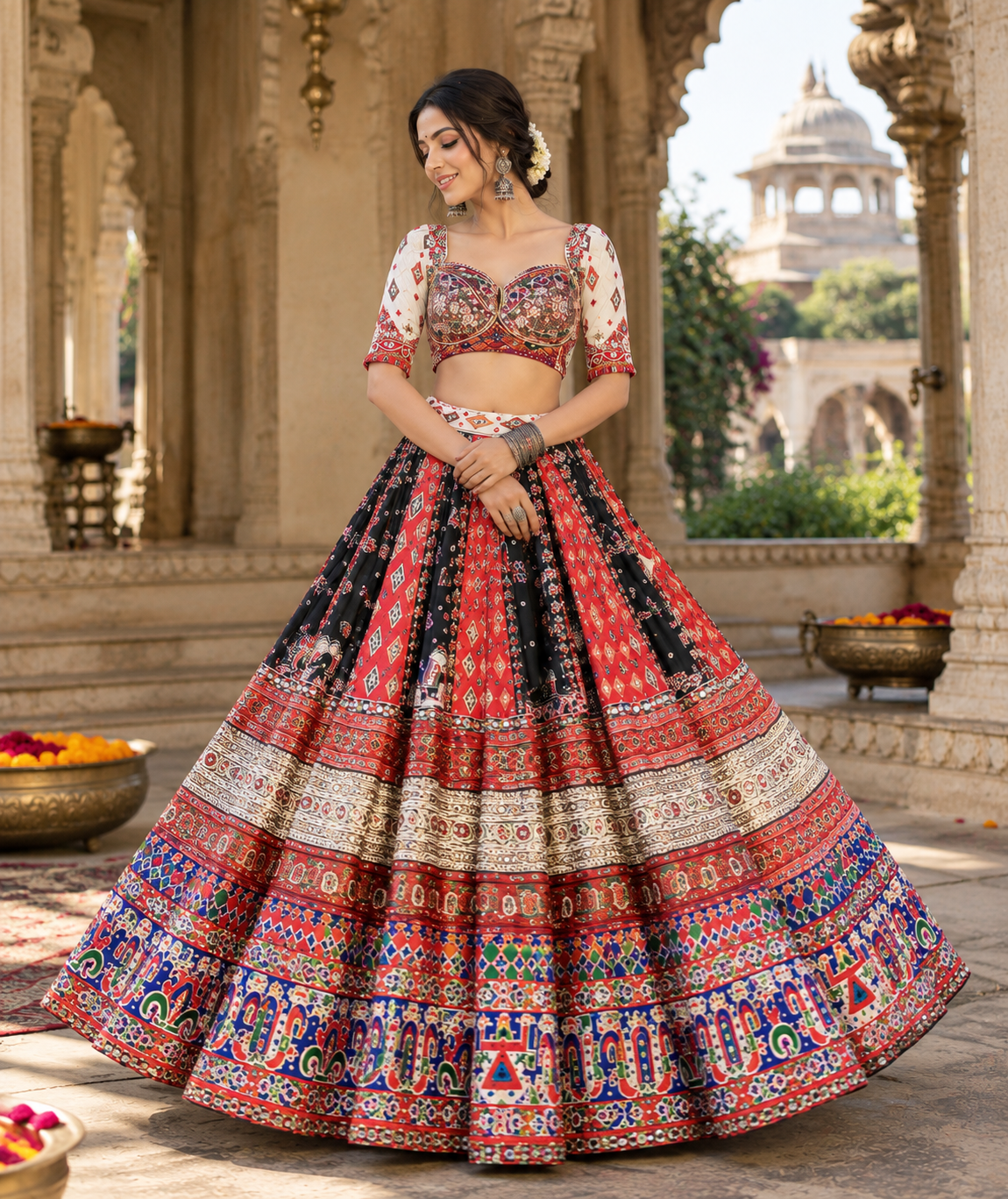 Multi Color Magic With Digital Print Lehenga Choli