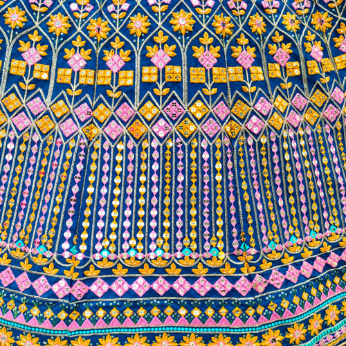 Blue Color Designer Wedding Wear Trendy Embroidery Lehenga Choli