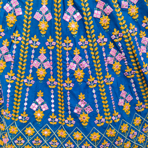 Blue Color Designer Wedding Wear Trendy Embroidery Lehenga Choli