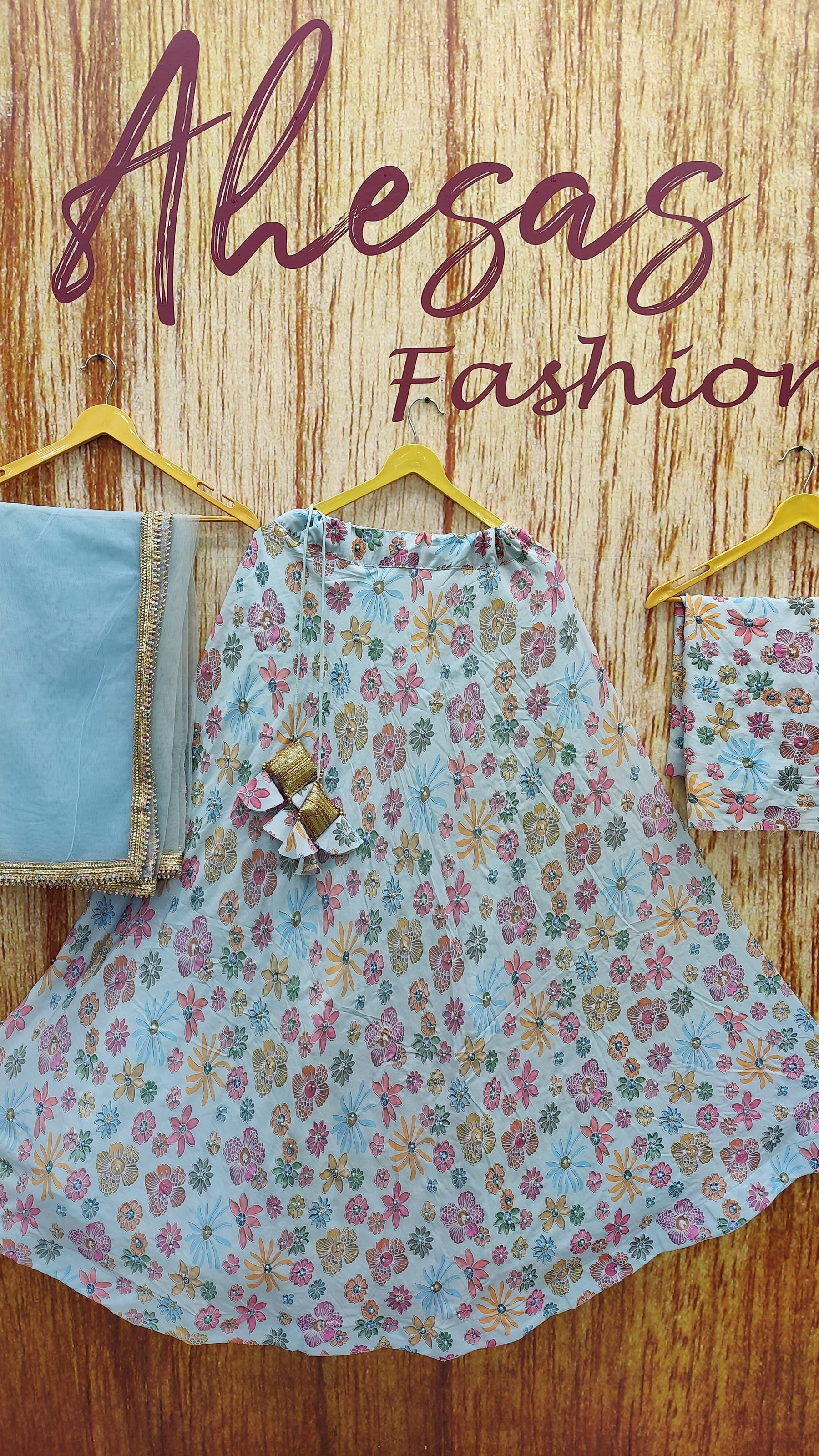 Sky Blue Color Designer Trendy Party Wear Lehenga Choli