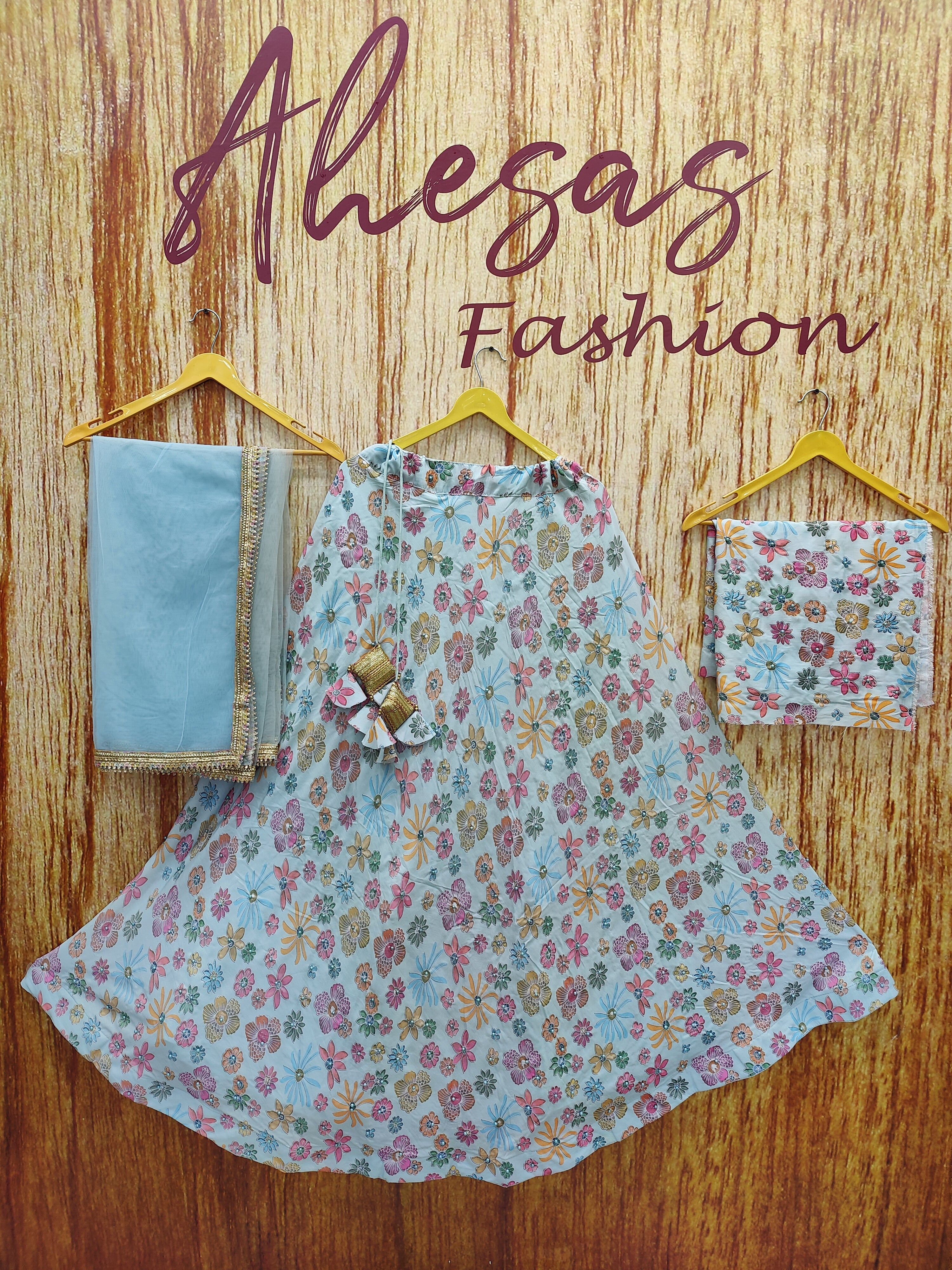 Sky Blue Color Designer Trendy Party Wear Lehenga Choli