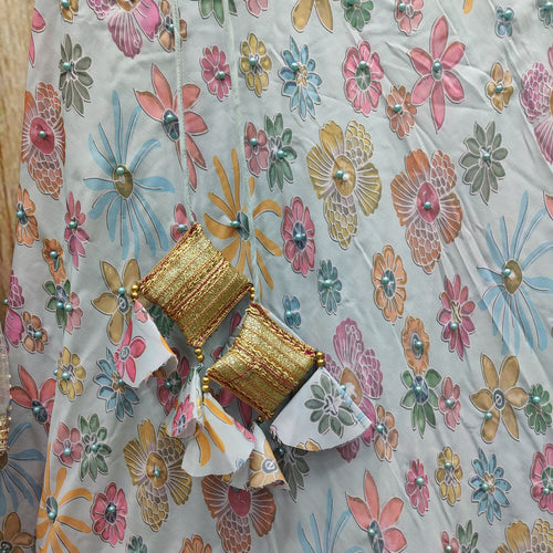 Sky Blue Color Designer Trendy Party Wear Lehenga Choli