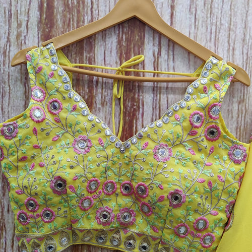 Yellow Color Designer Embroidery Sequins Work Trendy Lehenga Choli