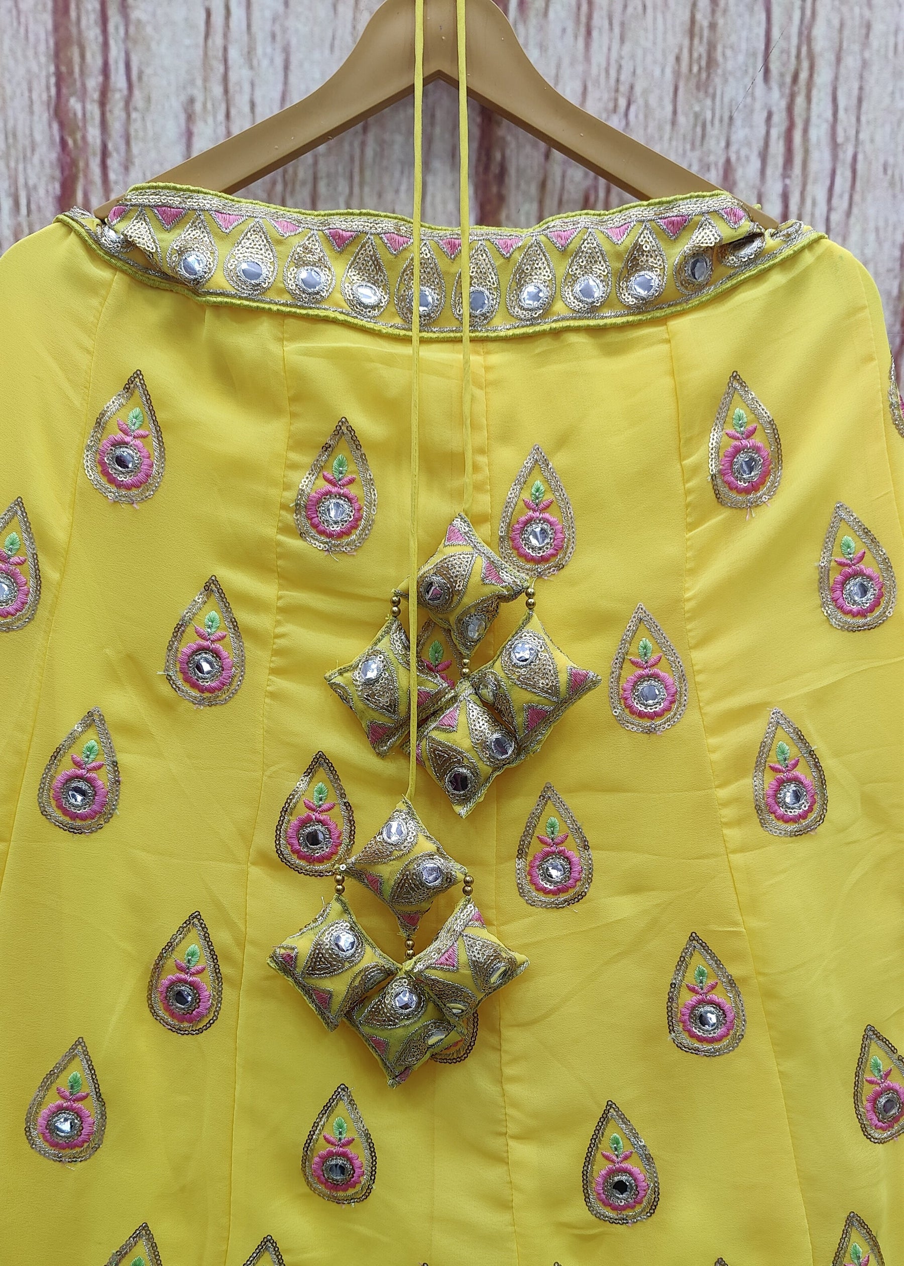 Yellow Color Designer Embroidery Sequins Work Trendy Lehenga Choli