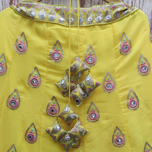 Yellow Color Designer Embroidery Sequins Work Trendy Lehenga Choli