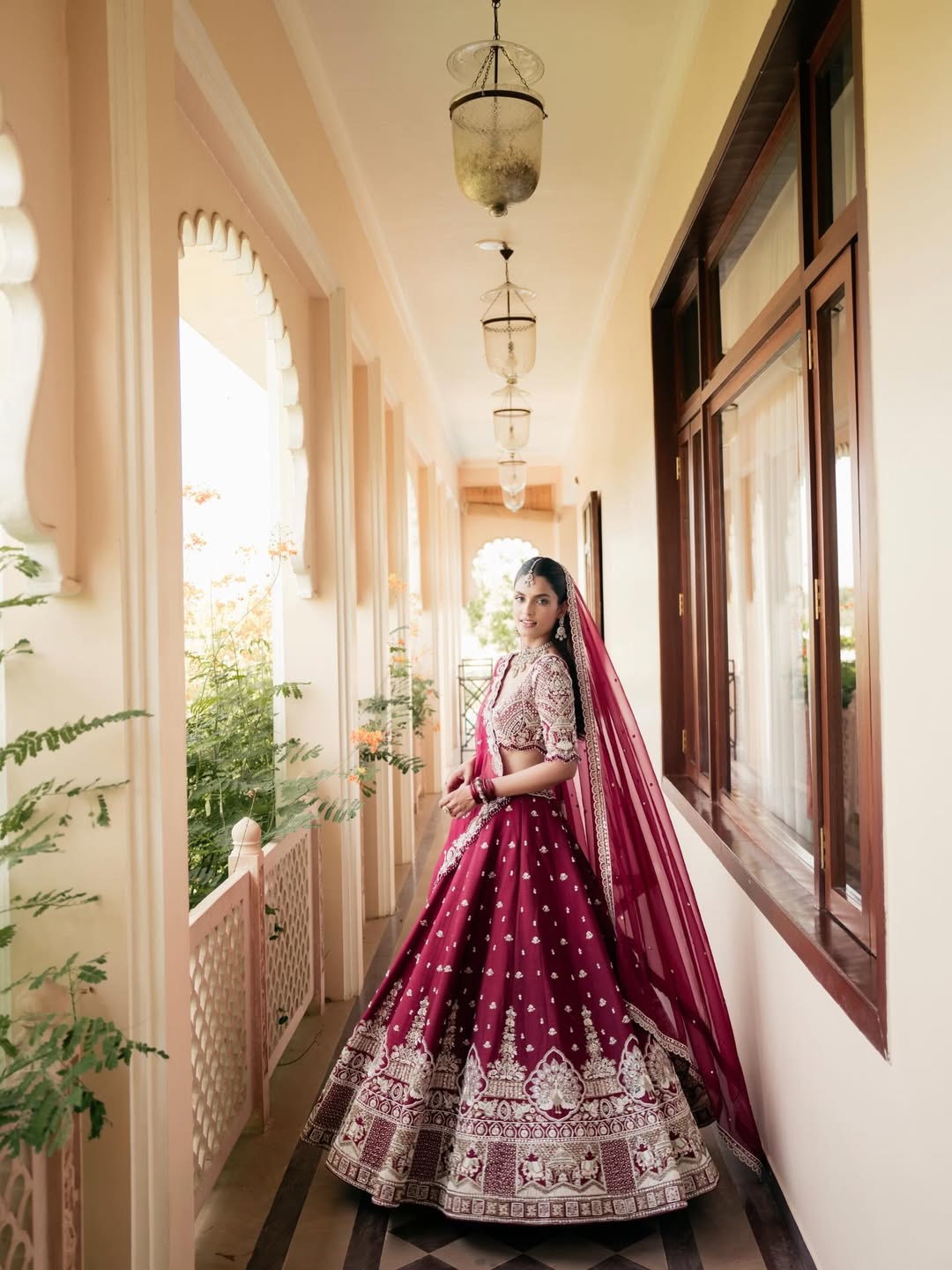 Red Embroidered Sequin Bridal Designer Lehenga Choli