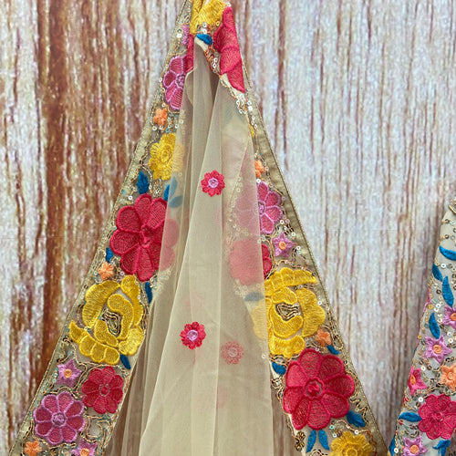 Floral Designer Trendy Party Wear Heavy Sequins Embroidery Lehenga Choli