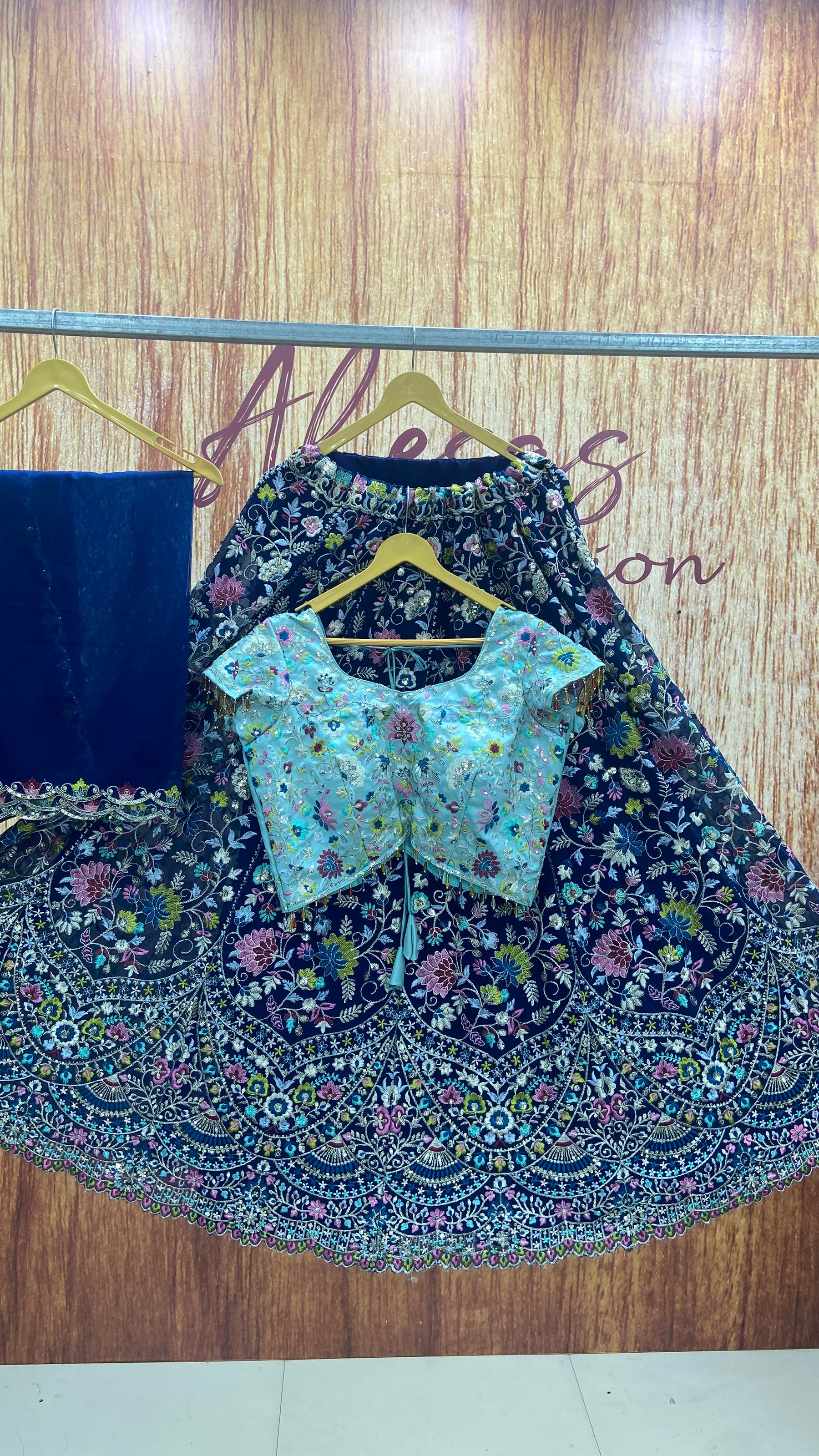 Blue Color Embroidered Sequins Work Designer Heavy Trendy Lehenga Choli