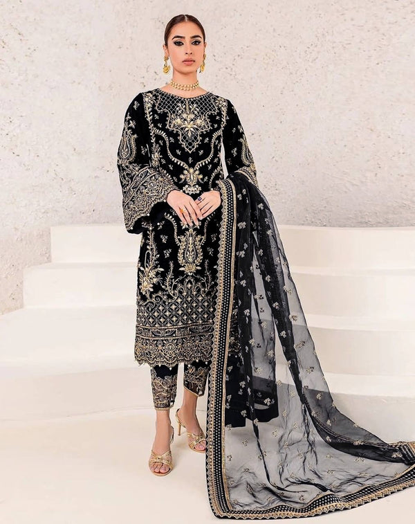 Black Color Heavy Embroidered Designer Salwar Suit