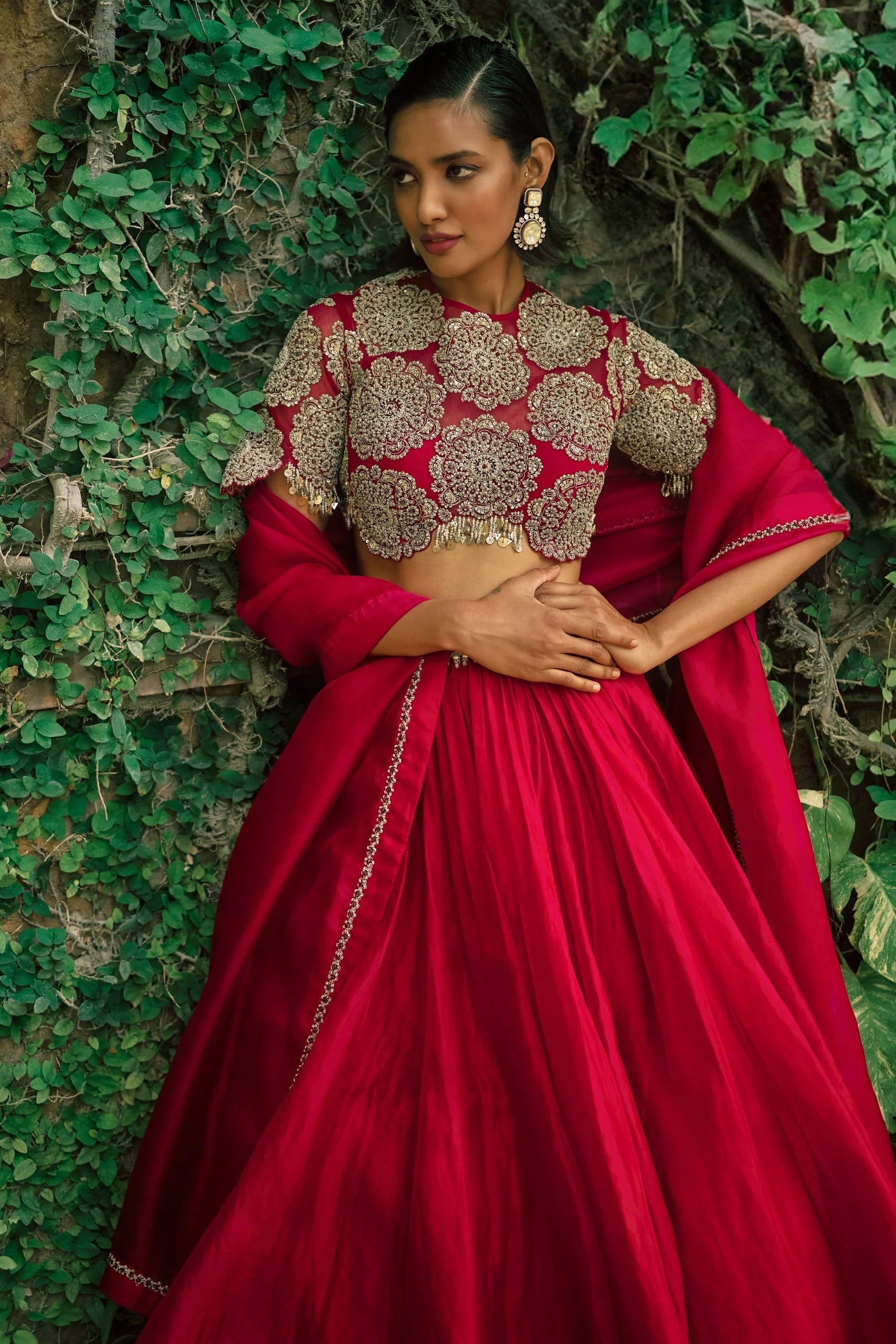 Red Wedding & Party Wear Designer Silk Trendy Lehenga Choli