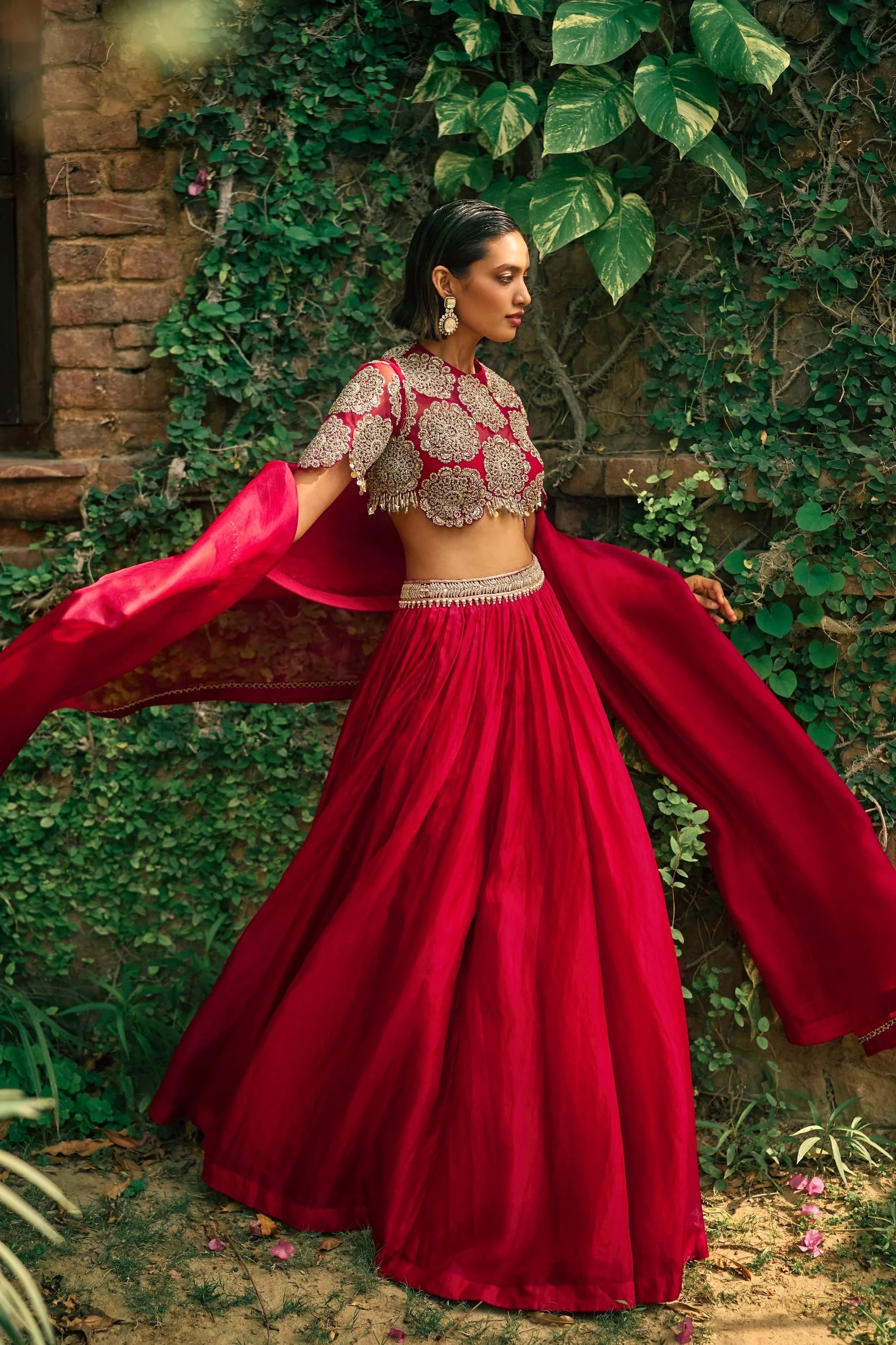 Red Wedding & Party Wear Designer Silk Trendy Lehenga Choli