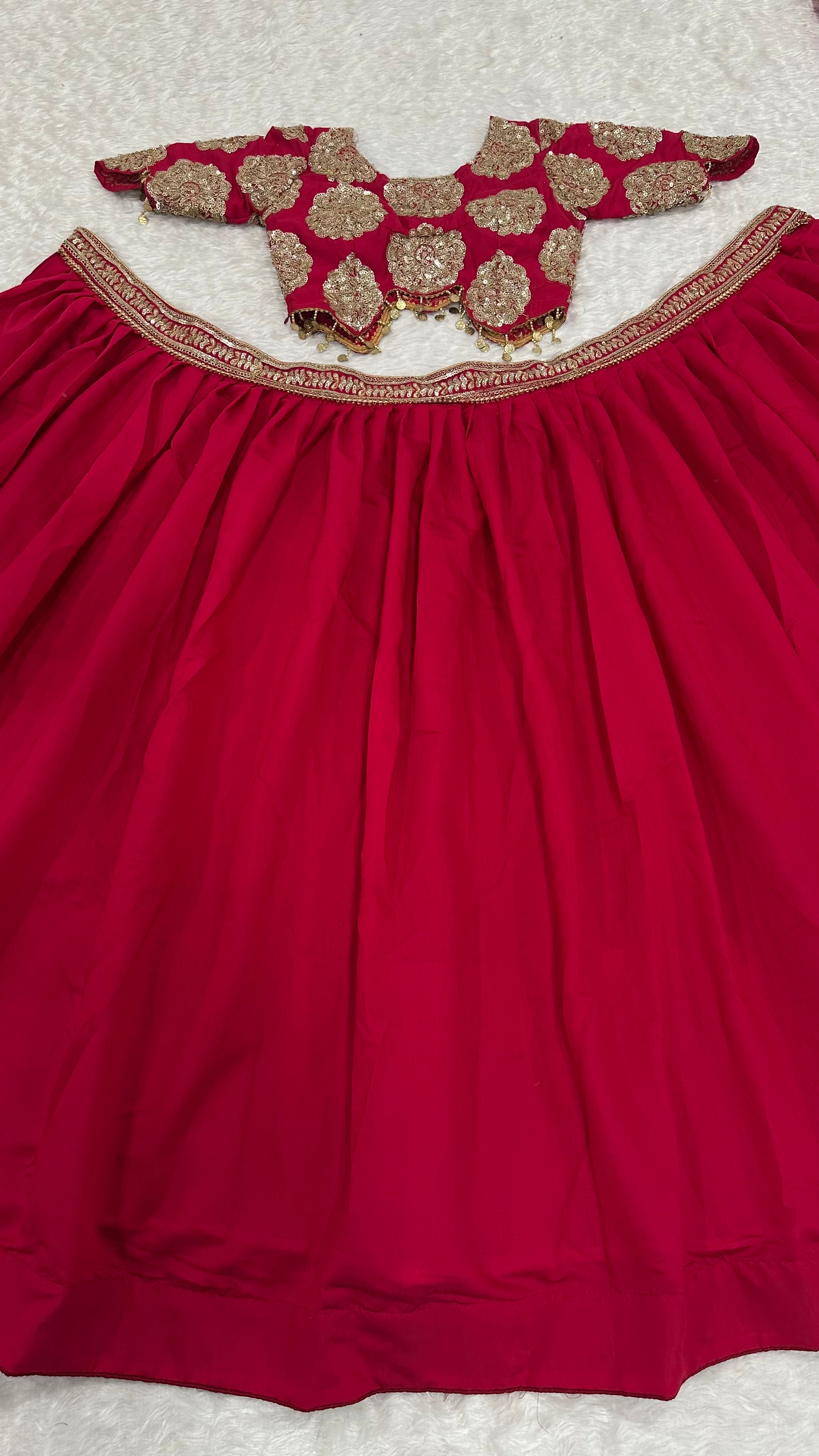Red Wedding & Party Wear Designer Silk Trendy Lehenga Choli