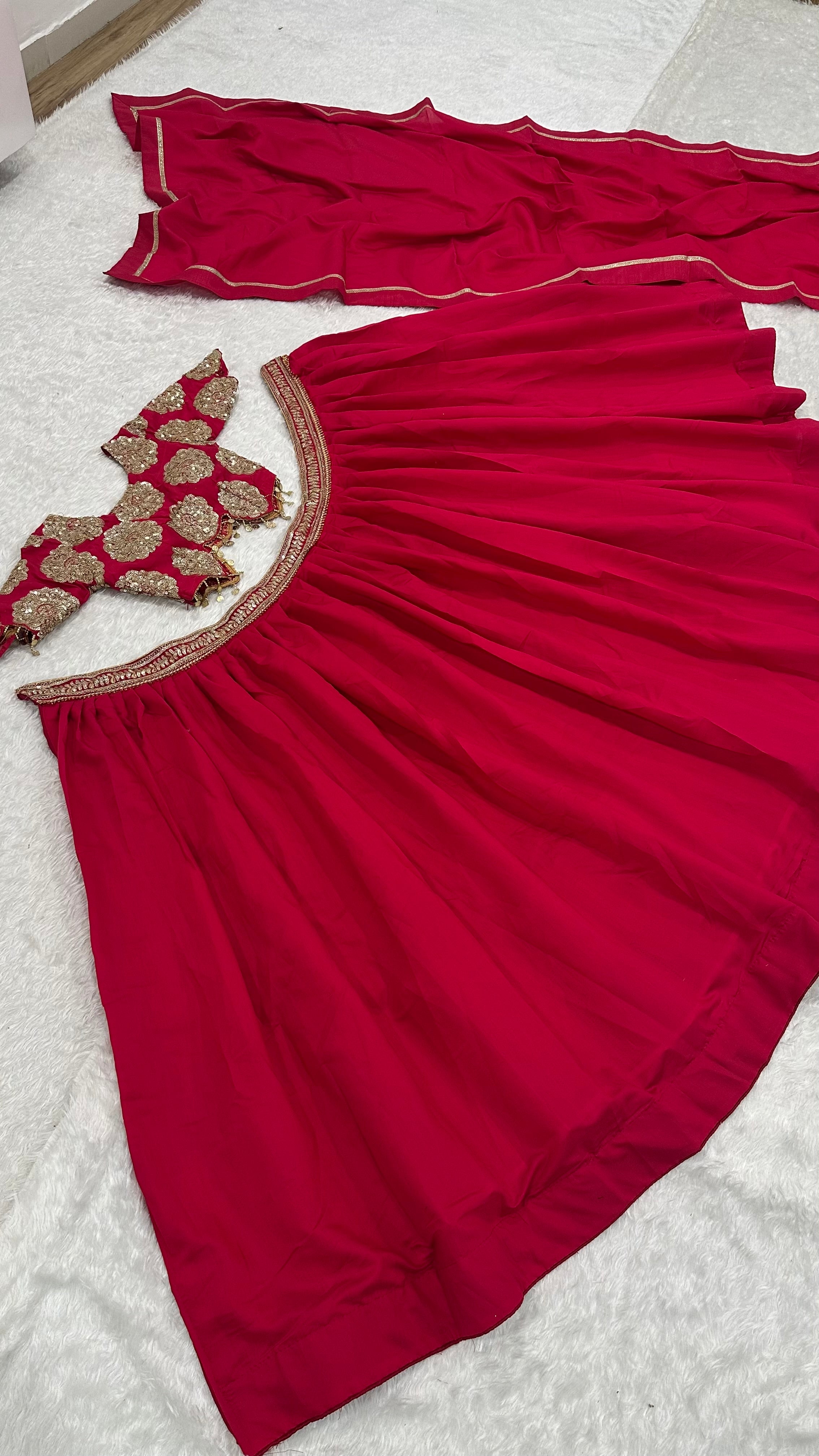 Red Wedding & Party Wear Designer Silk Trendy Lehenga Choli