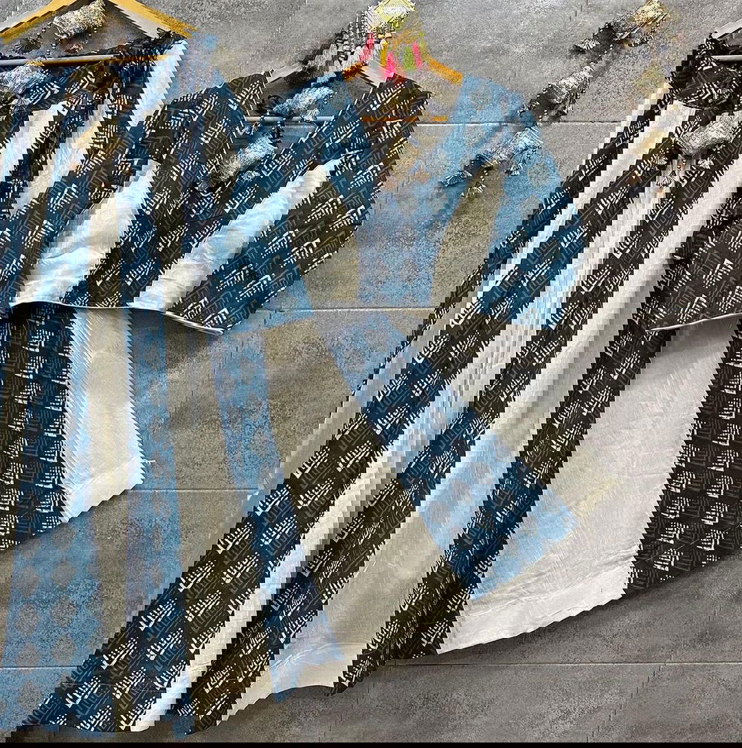 Rama Color Pure Cotton With Print Navratri  Special Lehenga Choli Set - Ahesas