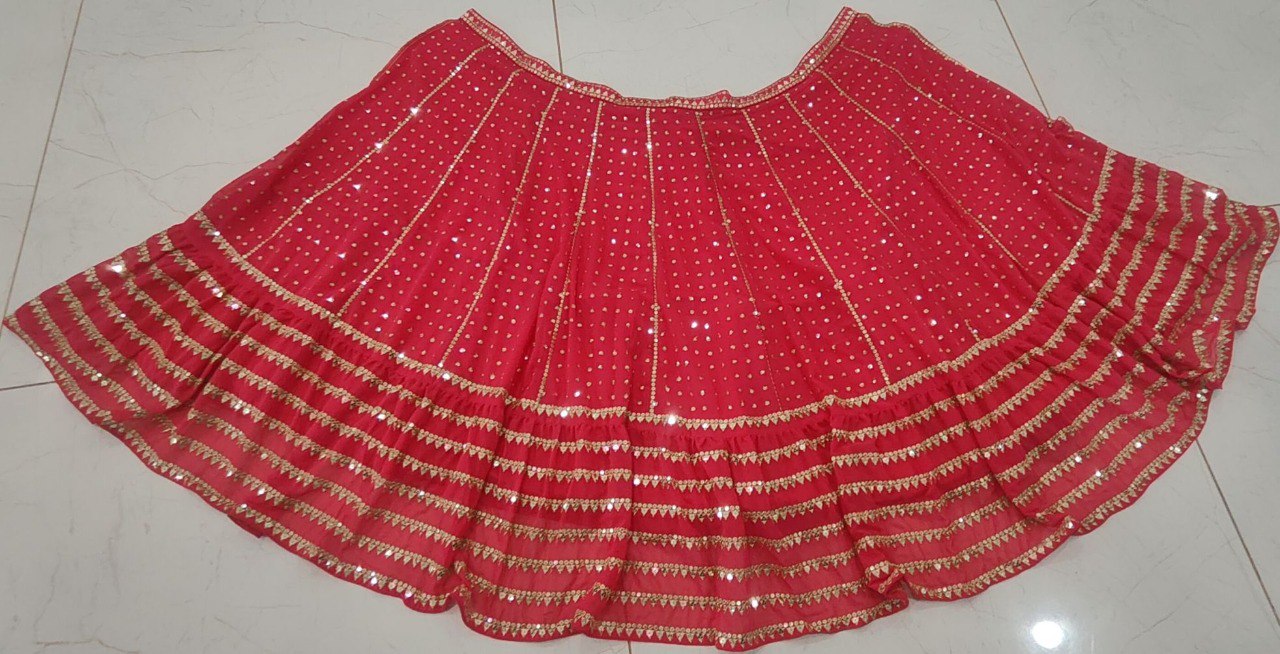 Red Color Designer Trendy sequins Embroidery Work Lehenga Choli