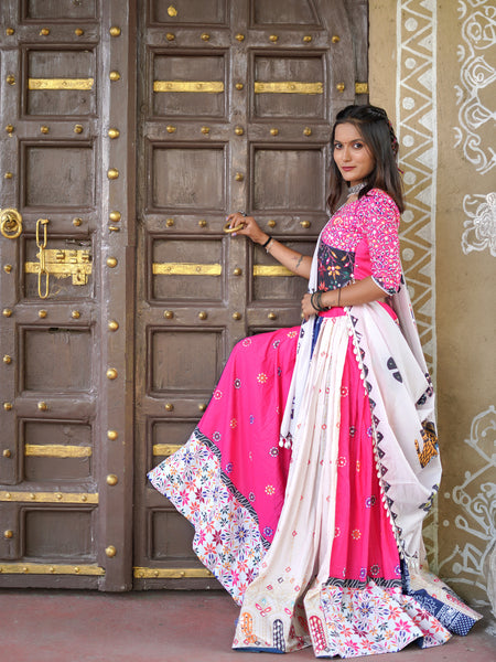 Multi Color Designer Muslin   Digital Print Mirror Work Lehenga Choli