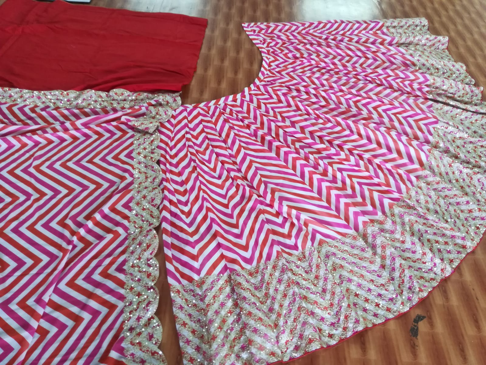 Trendy Designer Georgette Wedding Wear Sequins Lehenga Choli