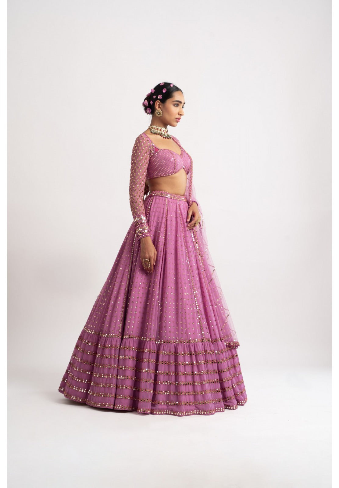 Pink Color Designer Trendy sequins  Embroidery Work Lehenga Choli