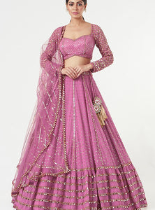 Pink Color Designer Trendy sequins  Embroidery Work Lehenga Choli