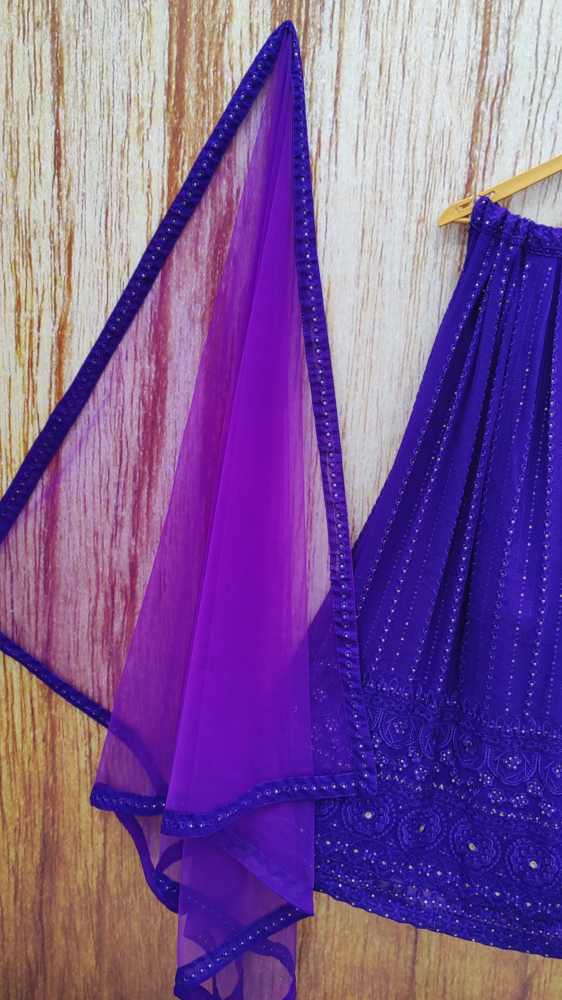 Purple Color Embroidery Sequins Work Designer Lehenga Choli