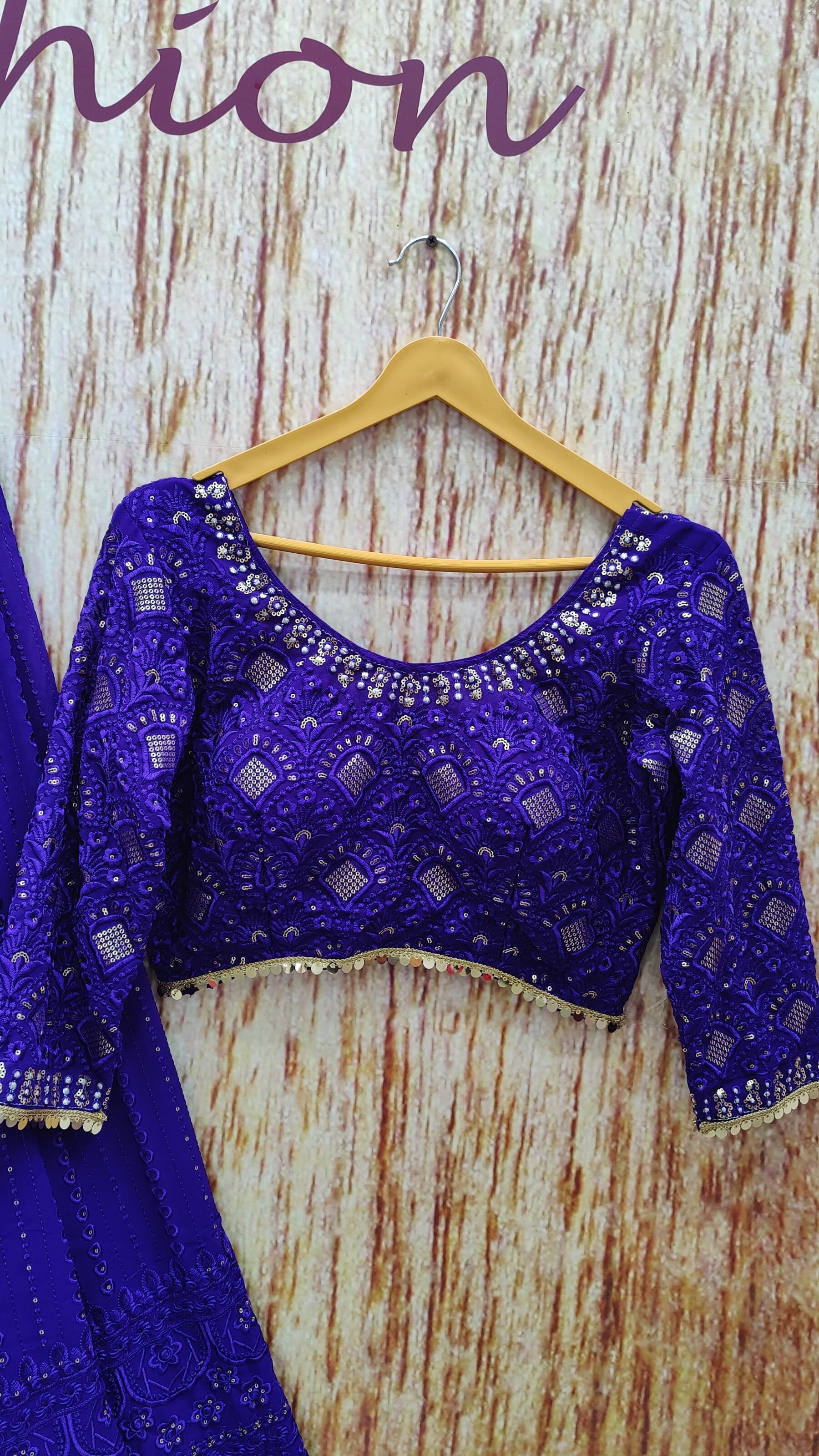 Purple Color Embroidery Sequins Work Designer Lehenga Choli