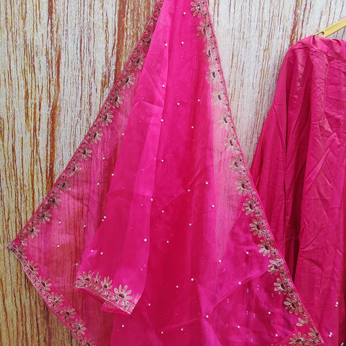 Pink Color Wedding Wear Designer Embroidered Ready to Wear Lehenga Top