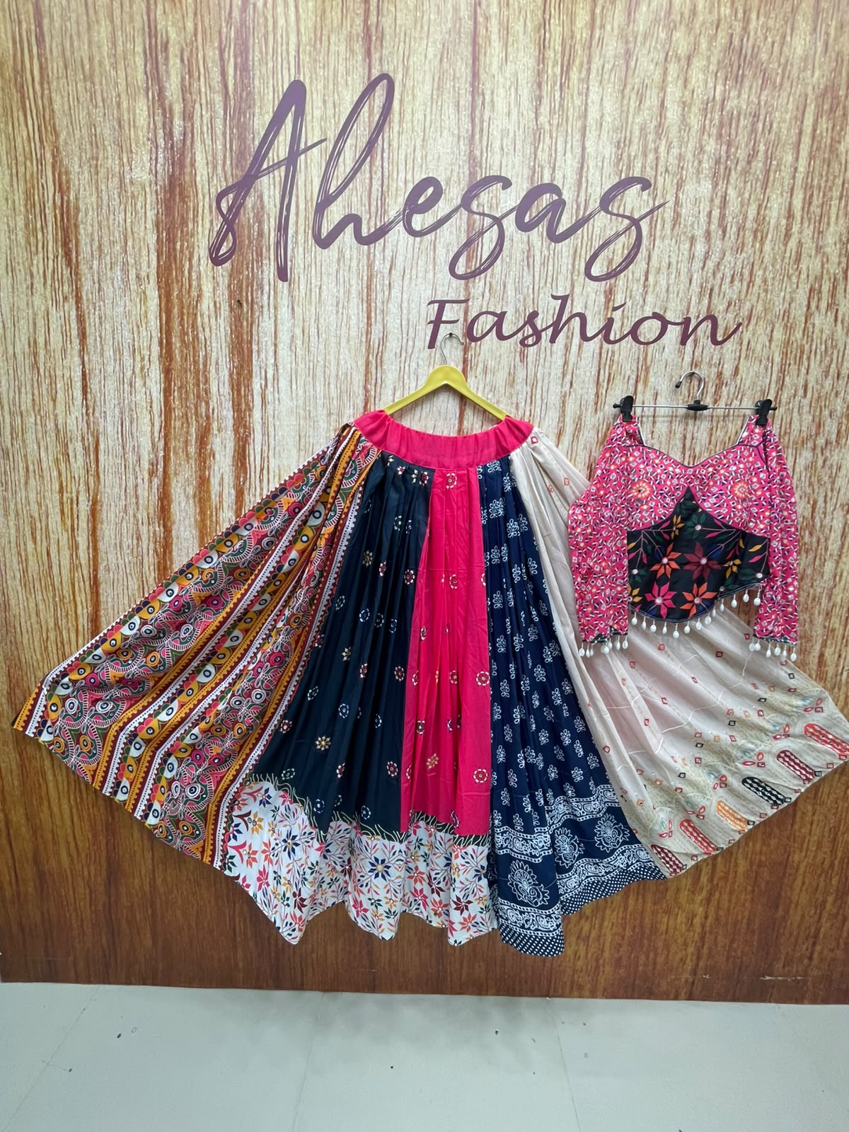 Multi Color Digital Print Mirror Work Lehenga Choli