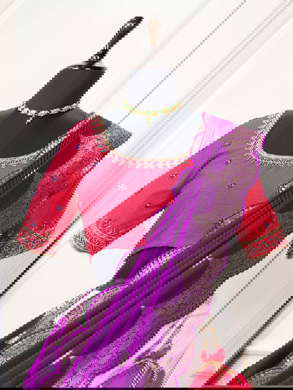 White Color Paithani Silk With Zari Work Wedding Lehenga Choli Set - Ahesas