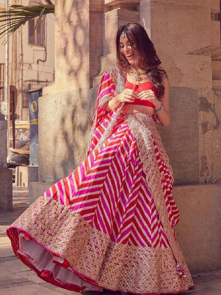 Trendy Designer Georgette Wedding Wear Sequins Lehenga Choli