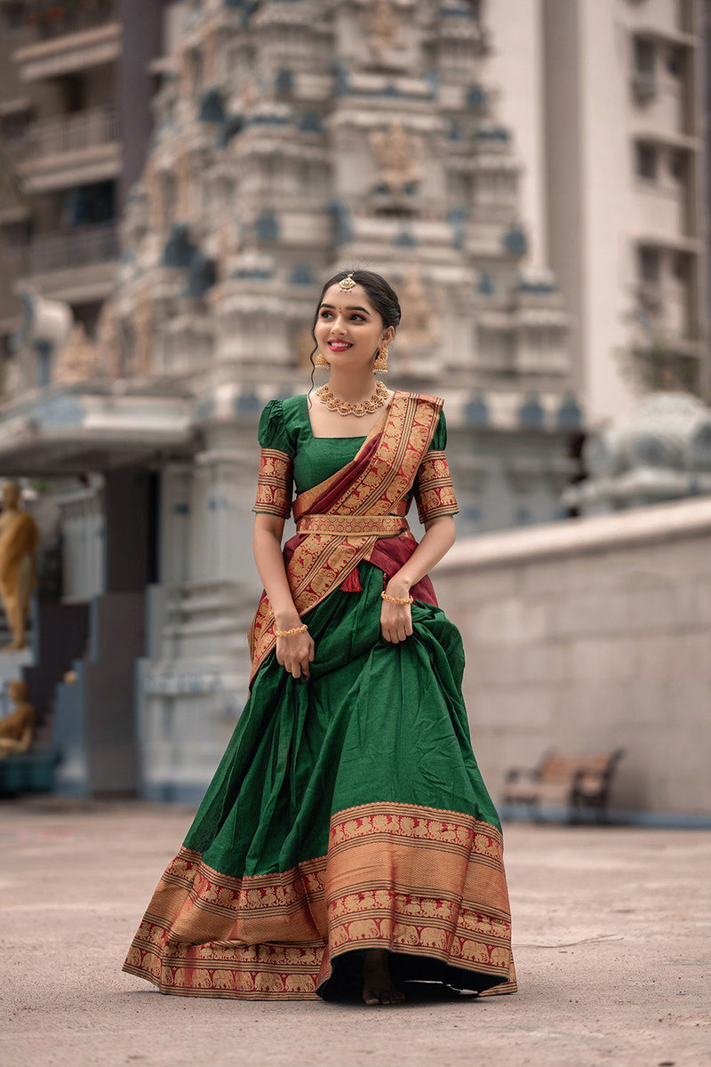 New And Unique Wedding Wear Beautiful Green Color Lehenga Choli – Fashionfy