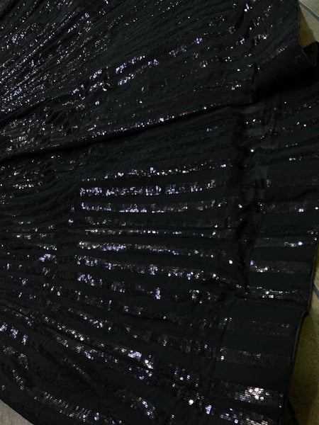 Black Color Trending Sequence Work  Designer Lehenga Choli