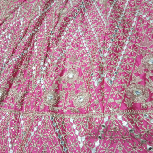 Pink Color Wedding Wear Designer Thread Work Trendy Lehenga Choli